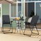 Set of 2 Foldable Patio Sling Chairs – 7-Position Adjustable Recliner, Heavy-Duty Steel Frame